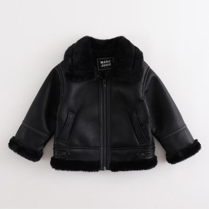 Jackets Winter Children's Faux Fur Coat PU Leather Jacket Boys Girls Thicker Warm Outerwear Kids Teens Plus Velvet A924, Blue;gray
Jackets Winter Children's Faux Fur Coat PU Leather Jacket Boys Girls Thicker Warm Outerwear Kids Teens Plus Velvet A924, Blue;gray
