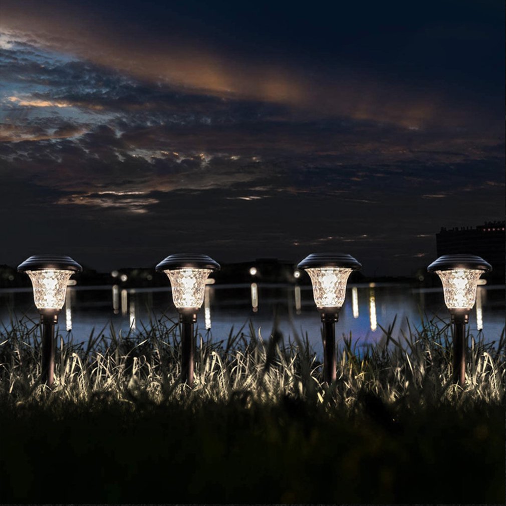 2Pcs Super Clear Sunlight Led IP65 Waterproof Outdoor stainless steel Gazon lamp Cool white light Wide angle