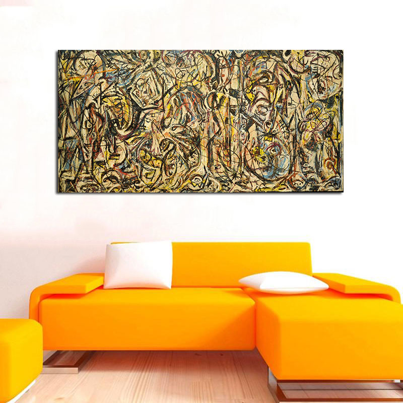 Large Size Wall Art Canvas Painting Abstract Poster Jackson Pollock Art Picture HD Print For Living Room Study Decoration