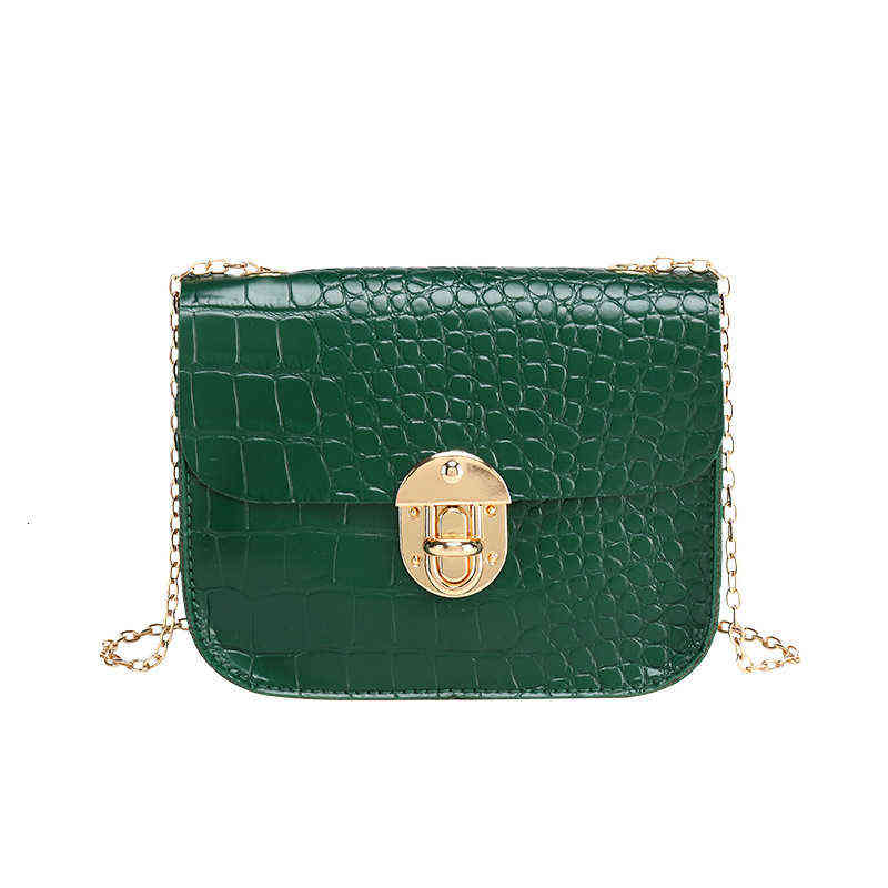 women's French women's crocodile messenger ins MINI SQUARE bag 065