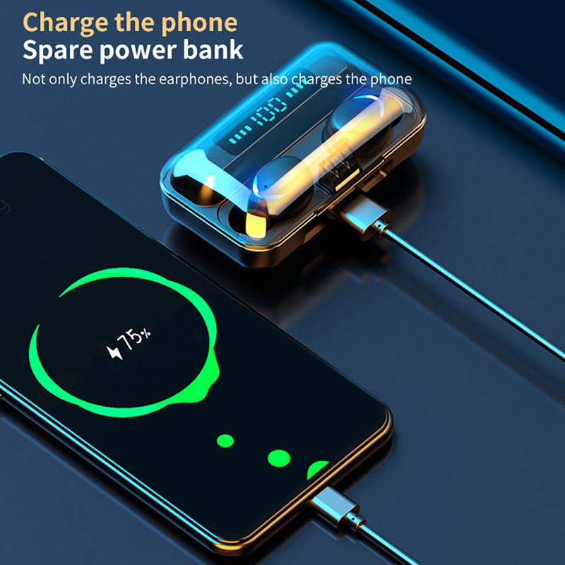 F9-5C TWS Wireless Bluetooth Earphones Headphones 2200mAh Charging Box With Microphone Sport Waterproof Headsets Earbuds