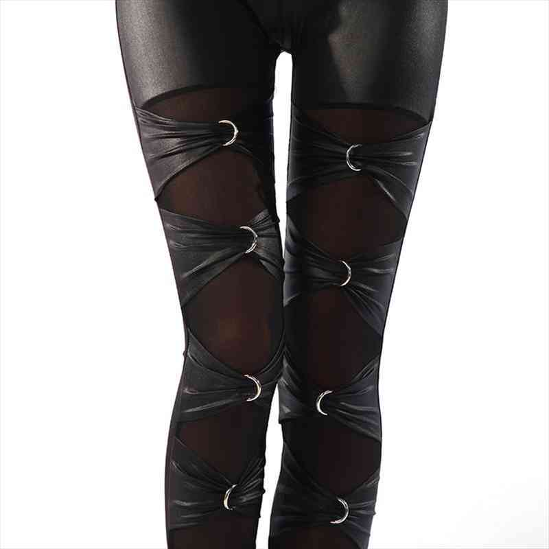 punk rock metal gothic women legging lace up night bar club ring cross fake leather riveet pant, Black
punk rock metal gothic women legging lace up night bar club ring cross fake leather riveet pant, Black