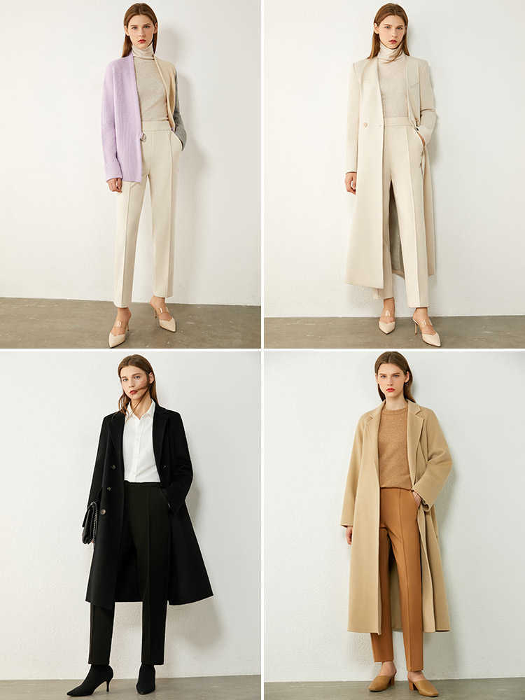 Minimalism Autumn Women's Pants Fashion Solid High Waist Straight Suit Ankel-length trousers 12070464 210527