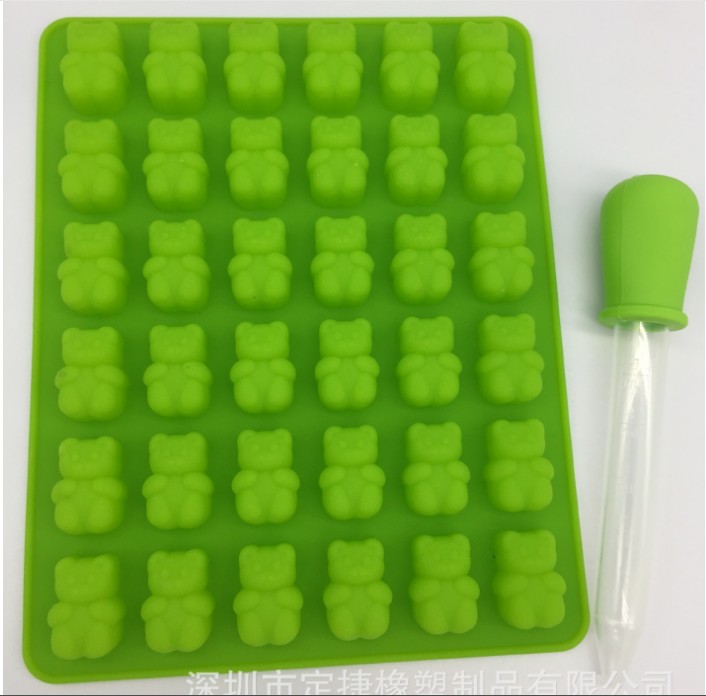 Practical Cute Gummy Bear 50 Cavity Silicone Tray Make Chocolate Candy Ice Jelly Mold DIY Children Cake Tools Wholesale D0026-1