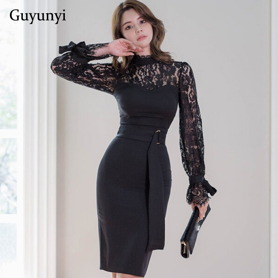 elegant office dress 2021 spring waist can be retracted fashion party black lace stitching long sleeves high waist tight dress, Black;gray
elegant office dress 2021 spring waist can be retracted fashion party black lace stitching long sleeves high waist tight dress, Black;gray