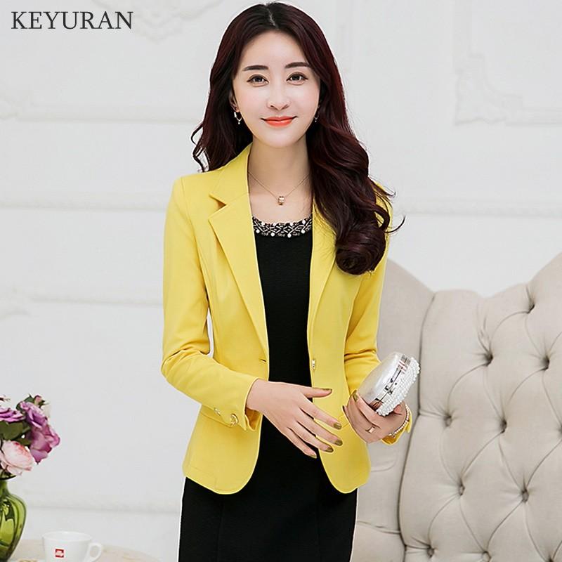Women' Suits & Blazers 2021 Black Yellow Blue Formal Female Blazer Jackets Short Blasers Mujer Slim Long-Sleeve Woman Coat Jacket L2278
Women' Suits & Blazers 2021 Black Yellow Blue Formal Female Blazer Jackets Short Blasers Mujer Slim Long-Sleeve Woman Coat Jacket L2278