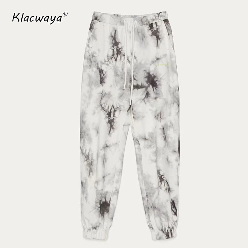 Women vintage ink dyed painting jogging pants chic female elastic waist casual pantalones mujer bow trousers 210521, As picture
Women vintage ink dyed painting jogging pants chic female elastic waist casual pantalones mujer bow trousers 210521, As picture