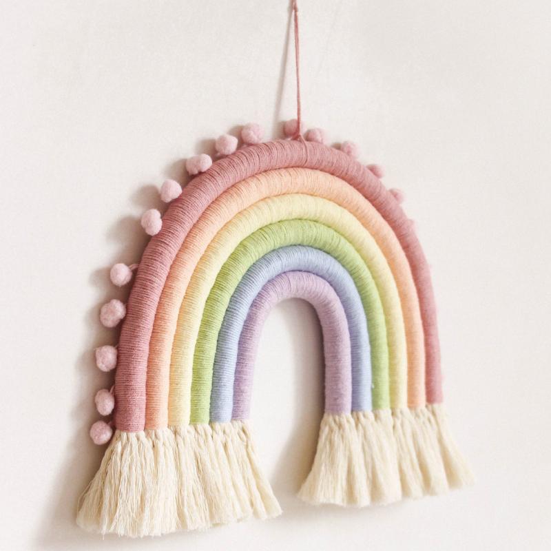 Tapestries 6 Lines Macrame Hanging Ornament Rope Handmade Woven Colorful Tapestry Rainbow Wall Baby Girls Room Home Decorative
Tapestries 6 Lines Macrame Hanging Ornament Rope Handmade Woven Colorful Tapestry Rainbow Wall Baby Girls Room Home Decorative