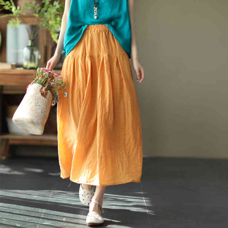 Johnature Women Cotton Linen Solid Color Vintage Skirts Elastic Waist Patchwork Summer Sweet Casual Korean Style Skirts 210521, White
Johnature Women Cotton Linen Solid Color Vintage Skirts Elastic Waist Patchwork Summer Sweet Casual Korean Style Skirts 210521, White