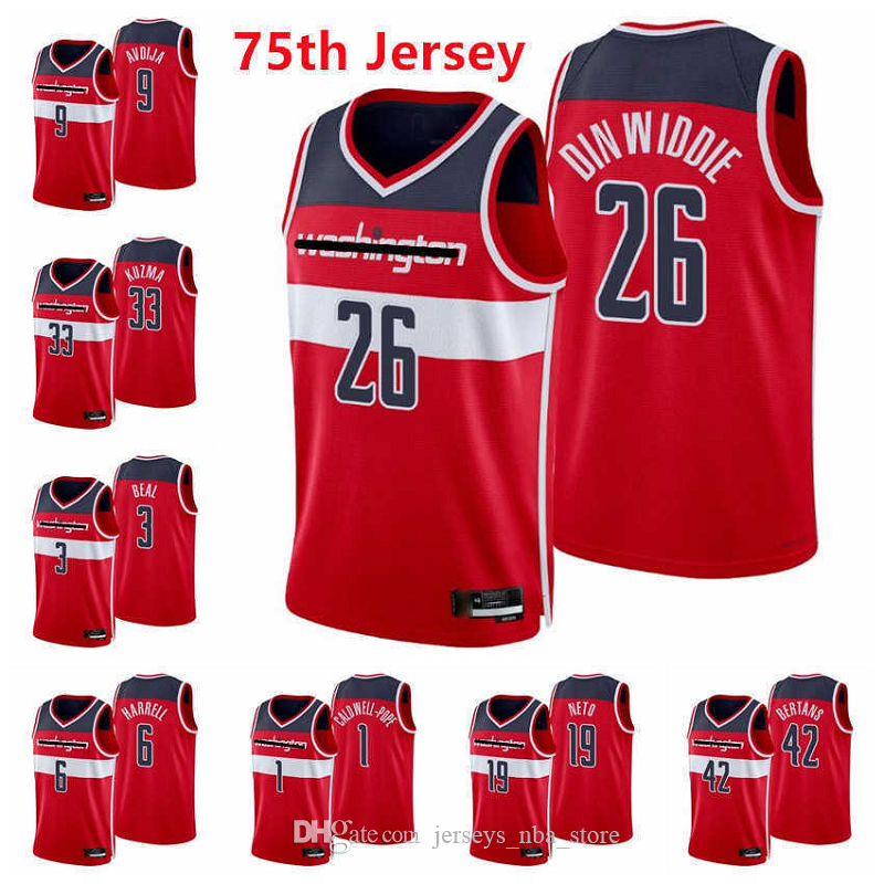 2021 2022 Men Basketball Spencer Dinwiddie 26 Kyle Kuzma 33 Bradley Beal Harrell Neto Bertans Corey Kispert 75th Red Jerseys, Black;red
2021 2022 Men Basketball Spencer Dinwiddie 26 Kyle Kuzma 33 Bradley Beal Harrell Neto Bertans Corey Kispert 75th Red Jerseys, Black;red