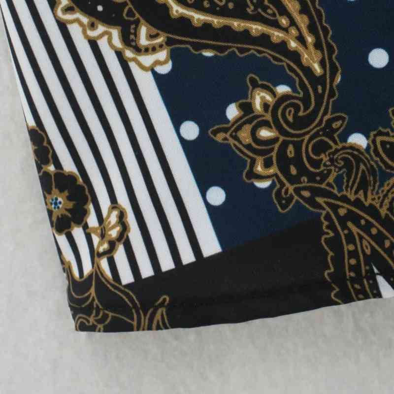 Women Vintage Patchwork Printing Sashes Midi Shirt Dress Female Long Sleeve Clothes Casual Lady Loose Vestido D6911 210430Z