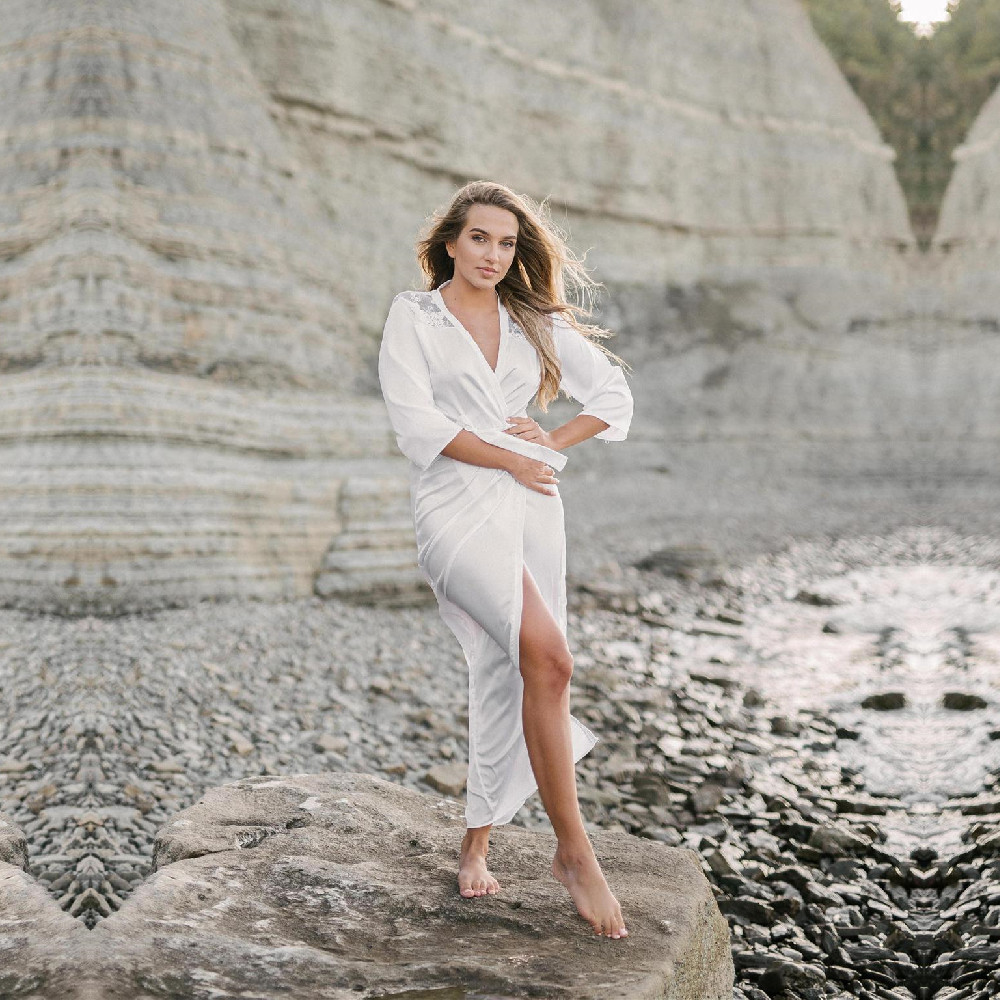 White Satin Cover up Beach dress Bathing suit s Pareos de Playa Mujer Robe De Plage Swim Long Dress #Q667 210420