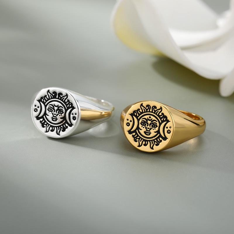 Wedding Rings Tarot Moon Sun Couple For Women Men Gold Sunflower Face Finger Ring Aesthetic Birthday Jewelry Gift 2021 BFF Anillos Bague
Wedding Rings Tarot Moon Sun Couple For Women Men Gold Sunflower Face Finger Ring Aesthetic Birthday Jewelry Gift 2021 BFF Anillos Bague
