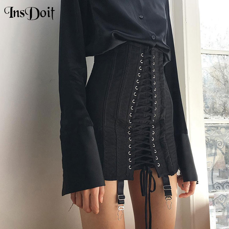 InsDoit Vintage Lace Up Black Skirt Gothic Punk Metal Patchwork High Waist Skirt Women Streetwear Bodycon Eyelet Bandage Skirts, Beige
InsDoit Vintage Lace Up Black Skirt Gothic Punk Metal Patchwork High Waist Skirt Women Streetwear Bodycon Eyelet Bandage Skirts, Beige