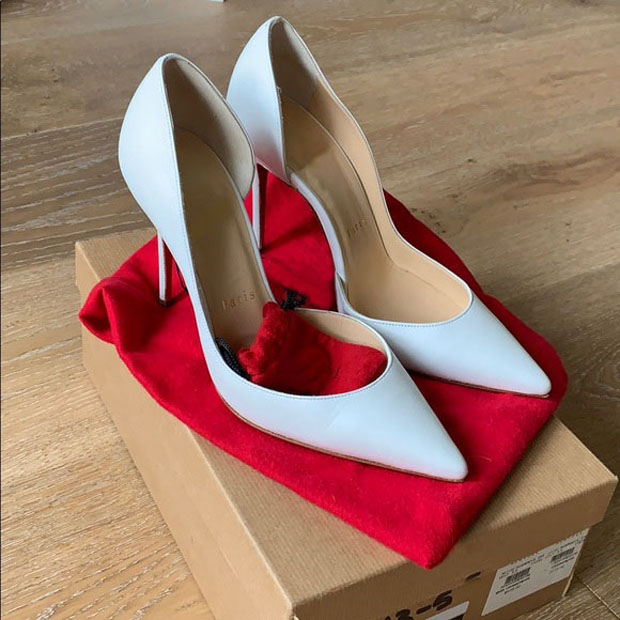 Sexy women's dress pump red bottom high heel wedding party shoes Classic Iriza100mm White black Nude leather reds sole pumps with dustb
Sexy women's dress pump red bottom high heel wedding party shoes Classic Iriza100mm White black Nude leather reds sole pumps with dustb