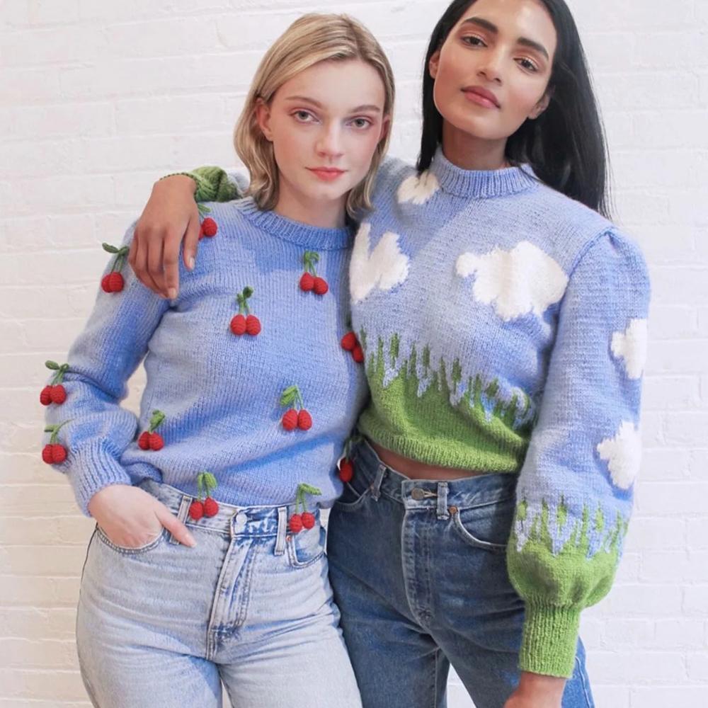 women fashion appliques full sleeve o-neck winter sweater ladies keep wearm casual style chic femal streetwear 210521, Blue
women fashion appliques full sleeve o-neck winter sweater ladies keep wearm casual style chic femal streetwear 210521, Blue