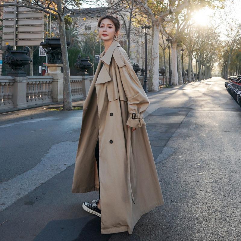 Women's Trench Coats Korean Loose Oversized Long Coat Double-Breasted Belted Lady Cloak Windbreaker Female Fashion Outerwear Grey, Tan;black
Women's Trench Coats Korean Loose Oversized Long Coat Double-Breasted Belted Lady Cloak Windbreaker Female Fashion Outerwear Grey, Tan;black