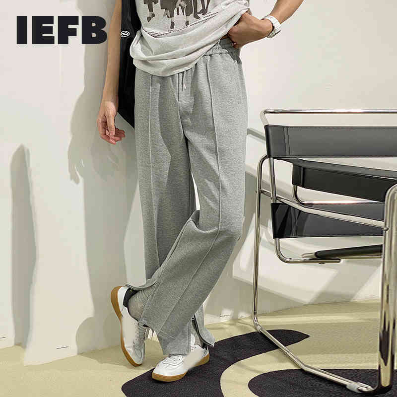 IEFB Men's Sports Casual Pants Korean Fashion Loose Straight Zipper Split Hem Black Sweatpants Spring Summer 9Y6916 210524, Gray
IEFB Men's Sports Casual Pants Korean Fashion Loose Straight Zipper Split Hem Black Sweatpants Spring Summer 9Y6916 210524, Gray