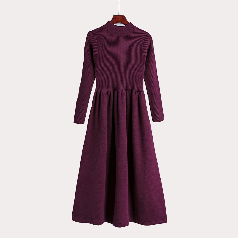 Design Winter Knitted Elegant Women Sweater Dress Autumn Thick Warm Long Midi Dress Elgant Solid Office Ladies A Line Sweater Dr, Purple
Design Winter Knitted Elegant Women Sweater Dress Autumn Thick Warm Long Midi Dress Elgant Solid Office Ladies A Line Sweater Dr, Purple