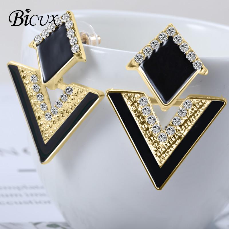 Dangle & Chandelier BICUX Korean Statement Geometric Triangle Crystal Drop Earrings For Women Girl Fashion Gold Silver Clove Hanging Earring
Dangle & Chandelier BICUX Korean Statement Geometric Triangle Crystal Drop Earrings For Women Girl Fashion Gold Silver Clove Hanging Earring