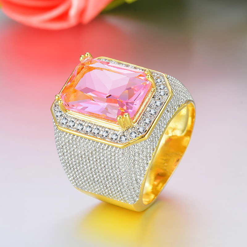 Solitaire Male ring 925 Sterling Silver 6ct AAAAA Cz Stone Big Engagement Jewelry Wedding Rings for Men Party Finger ring