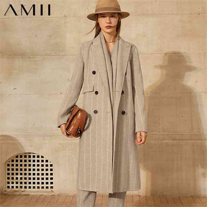 Minimalism Winter Fashion Women' Coat OLstyle Stripe Lapel Double breasted Aline Loose Woolen Female Jacket 12030372 210527, Gray
Minimalism Winter Fashion Women' Coat OLstyle Stripe Lapel Double breasted Aline Loose Woolen Female Jacket 12030372 210527, Gray