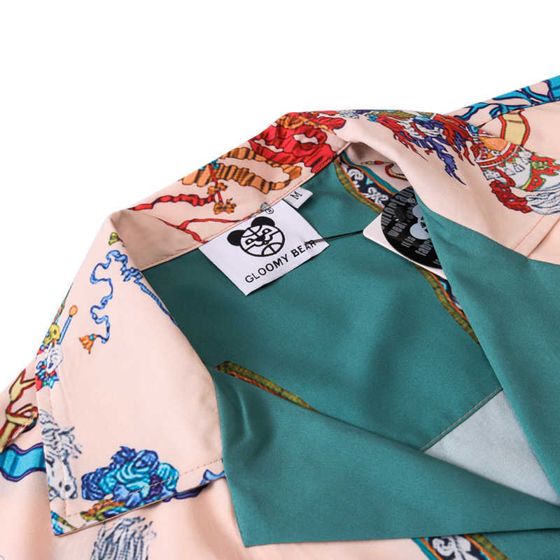 OSCN7 Casual Printed Short Sleeve Shirt Men Street Hawaii Beach Oversize Women Fashion Harujuku Shirts for CSD60 210721