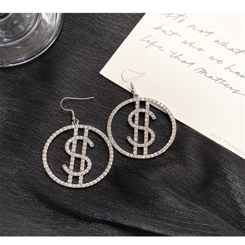 Bling Rhinestone Dollar Drop For Women Crystal Circle Dangle Earrings Gold Hook Money Pendant Brincos Fashion Jewelry 3776 Q2
Bling Rhinestone Dollar Drop For Women Crystal Circle Dangle Earrings Gold Hook Money Pendant Brincos Fashion Jewelry 3776 Q2