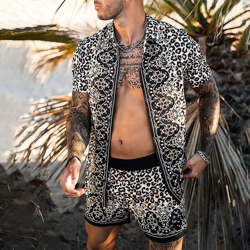 Leopard Print Man Tracksuits Matching Swim Trunks Shirts Hawaiian Men Set Short Casual Beach Two Piece Suit Hawaii Shirt and Short Summer Plus Size Tracksuit, Tz-17 green
Leopard Print Man Tracksuits Matching Swim Trunks Shirts Hawaiian Men Set Short Casual Beach Two Piece Suit Hawaii Shirt and Short Summer Plus Size Tracksuit, Tz-17 green