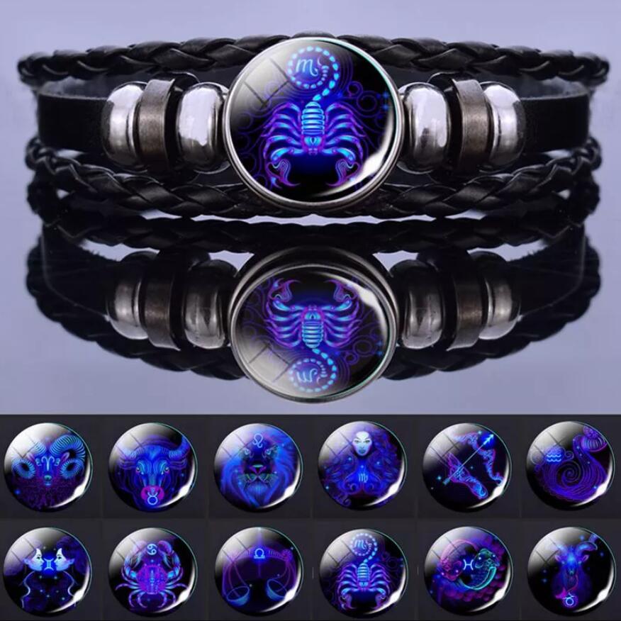 Luminous 12 Zodiac Signs Constellation Charm Bracelet Men Women Fashion Multilayer Weave leather Bracelet & Bangle Birthday Gifts
Luminous 12 Zodiac Signs Constellation Charm Bracelet Men Women Fashion Multilayer Weave leather Bracelet & Bangle Birthday Gifts