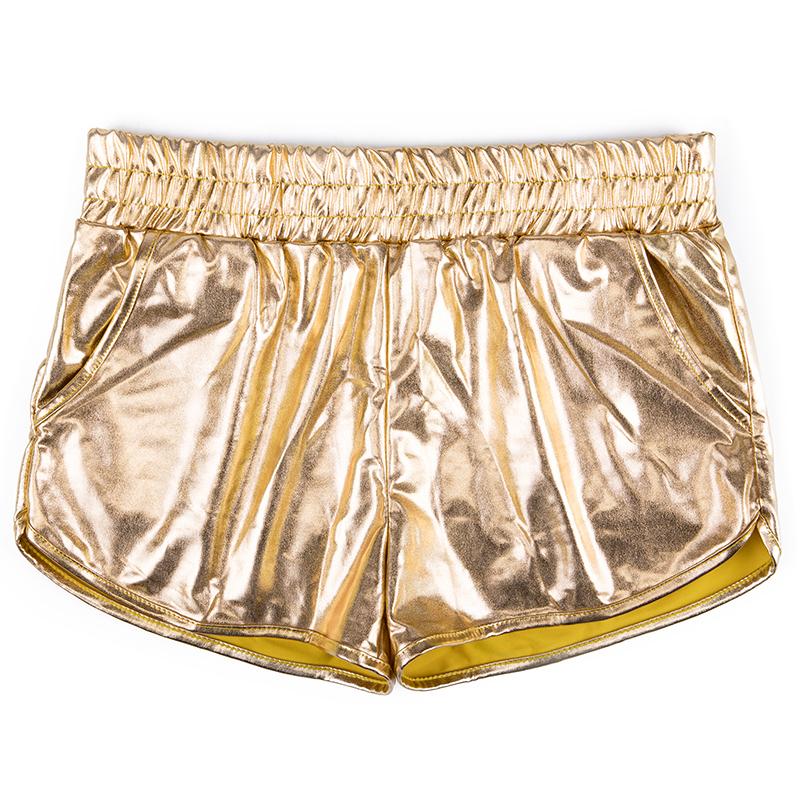 Women Elastic High Waist Loose PU Leather Shorts Ladies Sexy Holiday Party Punk Droshiping And Wholesale Women's