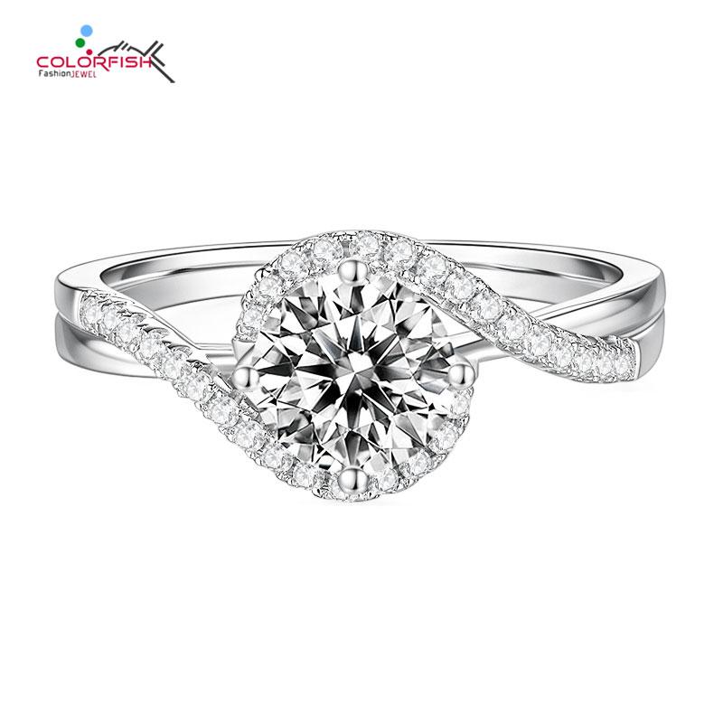 Cluster Rings COLORFISH Angel Eyes 1 Moissanite Round Cut Solid 925 Sterling Silver Engagement Woman, Golden;silver
Cluster Rings COLORFISH Angel Eyes 1 Moissanite Round Cut Solid 925 Sterling Silver Engagement Woman, Golden;silver