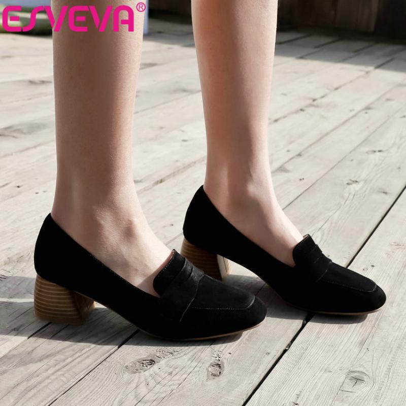 Spring Women Pumps Basic Elegant Square High Heels Sandals Slip On Cow Leather PU Ladies Shoes Size 34-39 Dress, Black
Spring Women Pumps Basic Elegant Square High Heels Sandals Slip On Cow Leather PU Ladies Shoes Size 34-39 Dress, Black