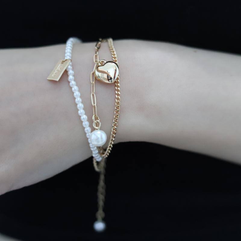 Gold Beads Pearl Heart Bracelets For Women Fashion Multilayer Beaded Chain Set Charm Bracelet Bangles Jewelry Punk
Gold Beads Pearl Heart Bracelets For Women Fashion Multilayer Beaded Chain Set Charm Bracelet Bangles Jewelry Punk