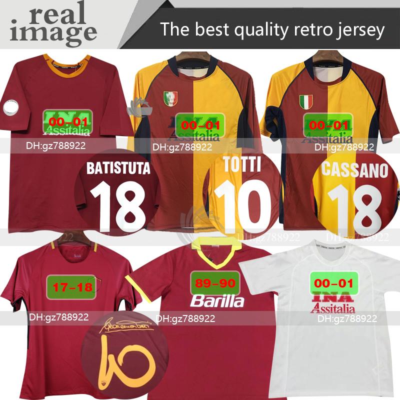 Roma Retro soccer jersey 00 01 TOTTI BATISTUTA Candela Montella shirt classic commemorate Collection vintage rome Close-fit football shirt
Roma Retro soccer jersey 00 01 TOTTI BATISTUTA Candela Montella shirt classic commemorate Collection vintage rome Close-fit football shirt
