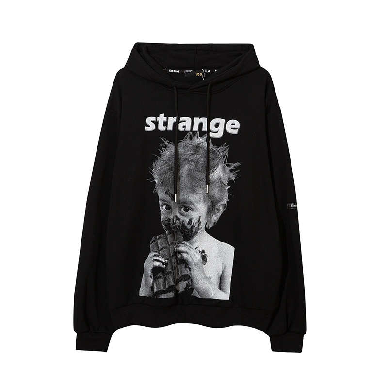 High street fashion brand hooded large sweater dark chocolate little girl long sleeve Pullover men's Hoodie, Black
High street fashion brand hooded large sweater dark chocolate little girl long sleeve Pullover men's Hoodie, Black