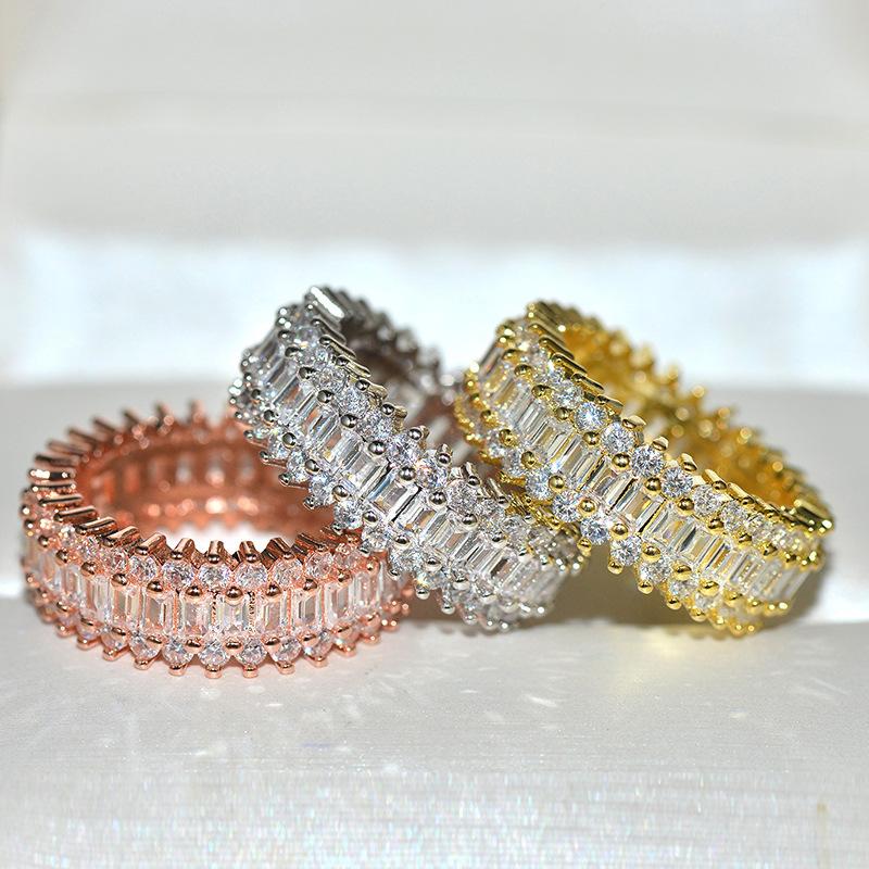 Cluster Rings 14 K Rose Gold Color Moissanite With Zircon Gemstone Invisible Setting Silver 925 Jewelry Natural Bizuteria, Golden;silver
Cluster Rings 14 K Rose Gold Color Moissanite With Zircon Gemstone Invisible Setting Silver 925 Jewelry Natural Bizuteria, Golden;silver
