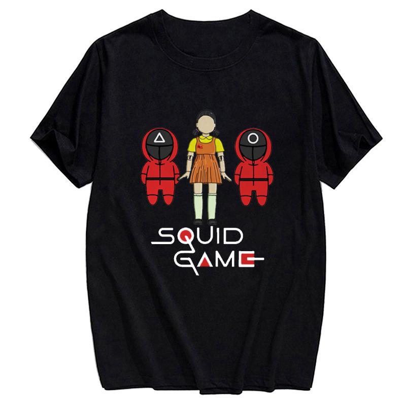 men's t-shirts cloocl korean tv squid game black 100% cotton 3d graphics pullovers tees casual streetwear harajuku men clothing, White;black
men's t-shirts cloocl korean tv squid game black 100% cotton 3d graphics pullovers tees casual streetwear harajuku men clothing, White;black