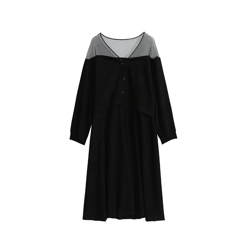 Casual Dresses Korean Style Office Slim Full Sleeve V-Neck Black Plus Size -4XL Women 2021 Spring Top Selling Lady
Casual Dresses Korean Style Office Slim Full Sleeve V-Neck Black Plus Size -4XL Women 2021 Spring Top Selling Lady
