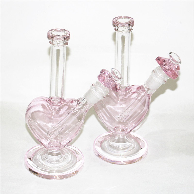 Hookah beaker Glass Bong water pipes with pink heart shape glass bowl ice catcher thick material for smoking 9" bongs
Hookah beaker Glass Bong water pipes with pink heart shape glass bowl ice catcher thick material for smoking 9" bongs