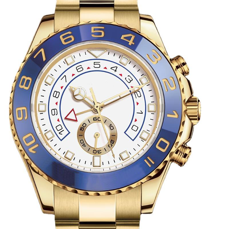 Wristwatches Men's Mechanical Automatic Luxury Watch 44mm Stainless Steel Watches Rose Gold Blue Ceramic Bezel
Wristwatches Men's Mechanical Automatic Luxury Watch 44mm Stainless Steel Watches Rose Gold Blue Ceramic Bezel