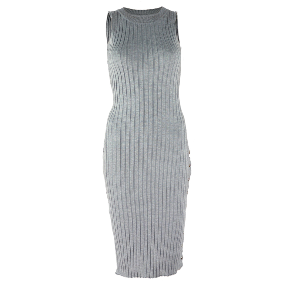 Summer Women Black Bodycon Dress Sexy Tank Sleeveless Grey Striped Club Celebrity Runway Party Dresses Vestidos 210423