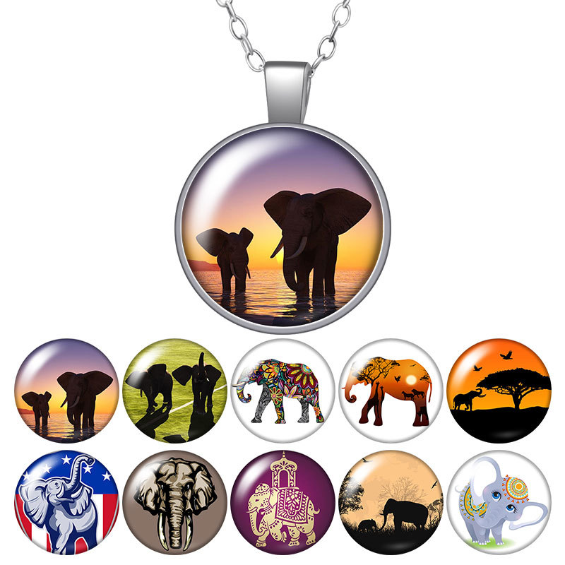 Elephant Family Lovely Animals Round Pendant Necklace 25mm Glass Cabochon Silver Plated Jewelry Women Party Birthday Gift 50cm
Elephant Family Lovely Animals Round Pendant Necklace 25mm Glass Cabochon Silver Plated Jewelry Women Party Birthday Gift 50cm