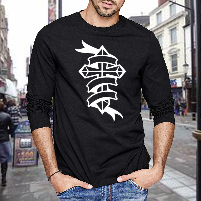 round neck long sve t-shirt men's new autumn fashion cloth autumn casual long sve t-shirt, White;black
round neck long sve t-shirt men's new autumn fashion cloth autumn casual long sve t-shirt, White;black