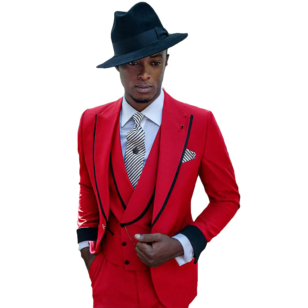 Three-Pieces Men Suits Business Casual Single Breasted Slim Fit Groom Party Coat Wedding Dress Men's Suit Tailored Work Wear