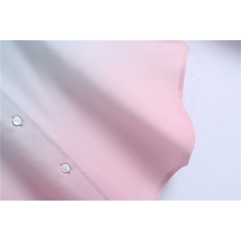Elegant Women Gradual Change Shirts Fashion Ladies Turn Down Collar Tops Streetwear Female Chic Tie-Dye Blouses 210430