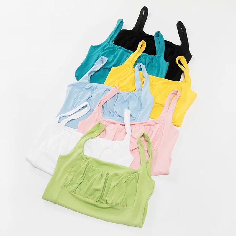 Neon green sexy crop top women casual pink tank streetwear black gym clothing gothic white clothes 210521