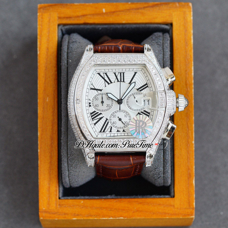 Sale TWF Tortue XL Miyota Quartz Chronograph Mens Watch Diamonds Case Silver Dial Black Roman Markers Brown Leather Strap Stopwatch Jewelry Watches Puretime 09A1, Customized waterproof service
Sale TWF Tortue XL Miyota Quartz Chronograph Mens Watch Diamonds Case Silver Dial Black Roman Markers Brown Leather Strap Stopwatch Jewelry Watches Puretime 09A1, Customized waterproof service