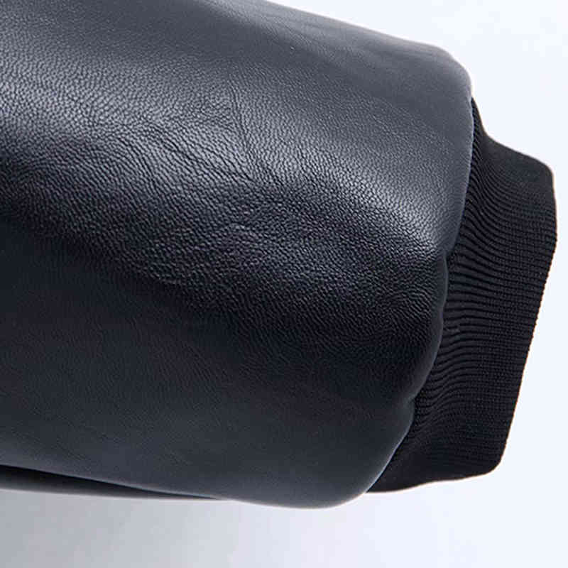 Fashion Black Color PU Leather Coat Women Turn Down Collar Zipper High Street Jacket Long Sleeve Ladies Tops Chaqueta Mujer 210515