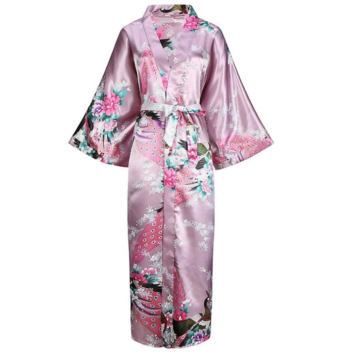 Long Style Loose Japanese Satin Peacock Woman Yukata Dress Sleepwear Oriental Kimono Haori Chinese Qipao Nightgown Robe
Long Style Loose Japanese Satin Peacock Woman Yukata Dress Sleepwear Oriental Kimono Haori Chinese Qipao Nightgown Robe